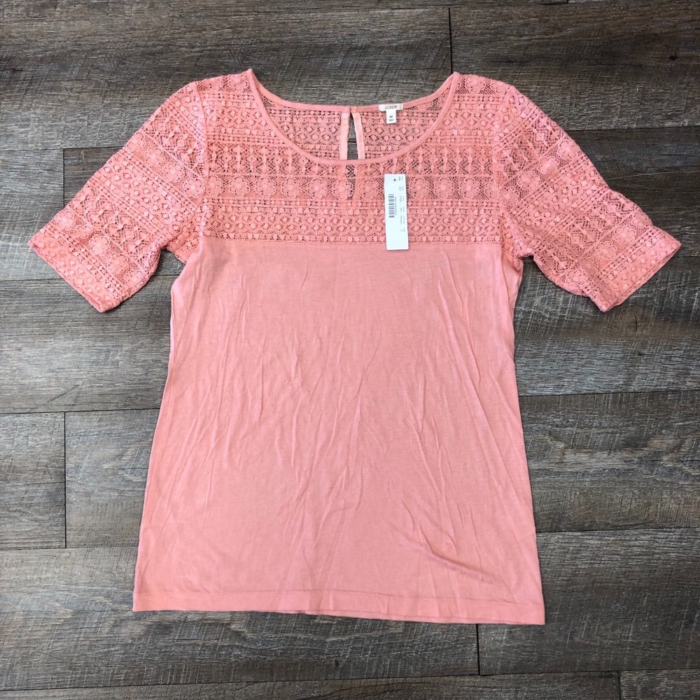 NWT J. Crew Daisylace Tee - M